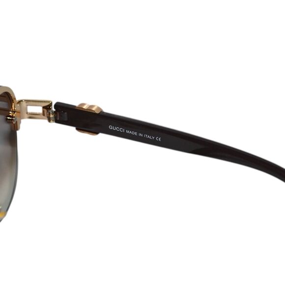 Gucci GG1221 Aviator Sunglasses | Brown Gradient Lens | 59-15-142 - Picture 8 of 14